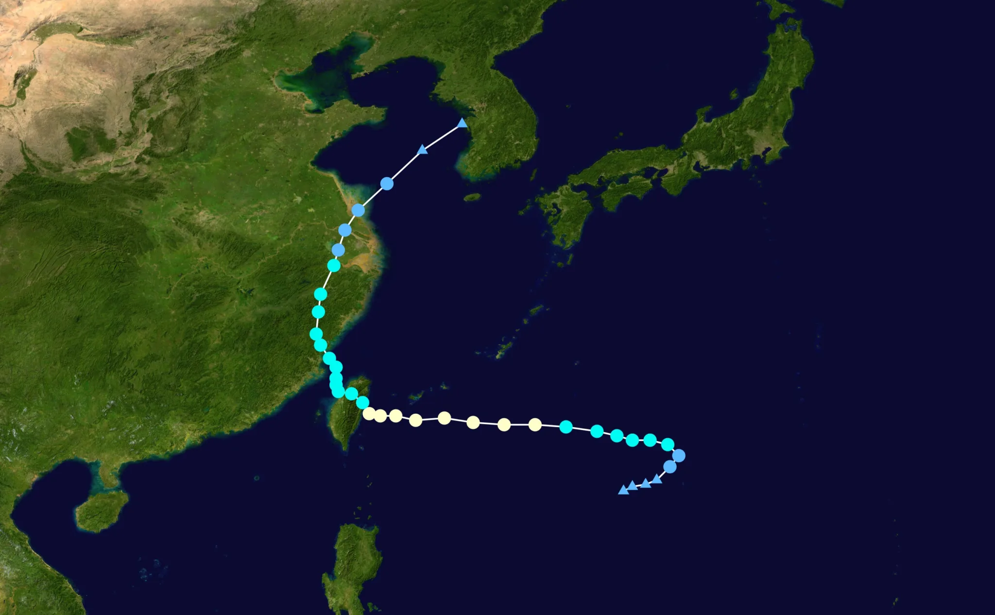 Track of Typhoon Marokot